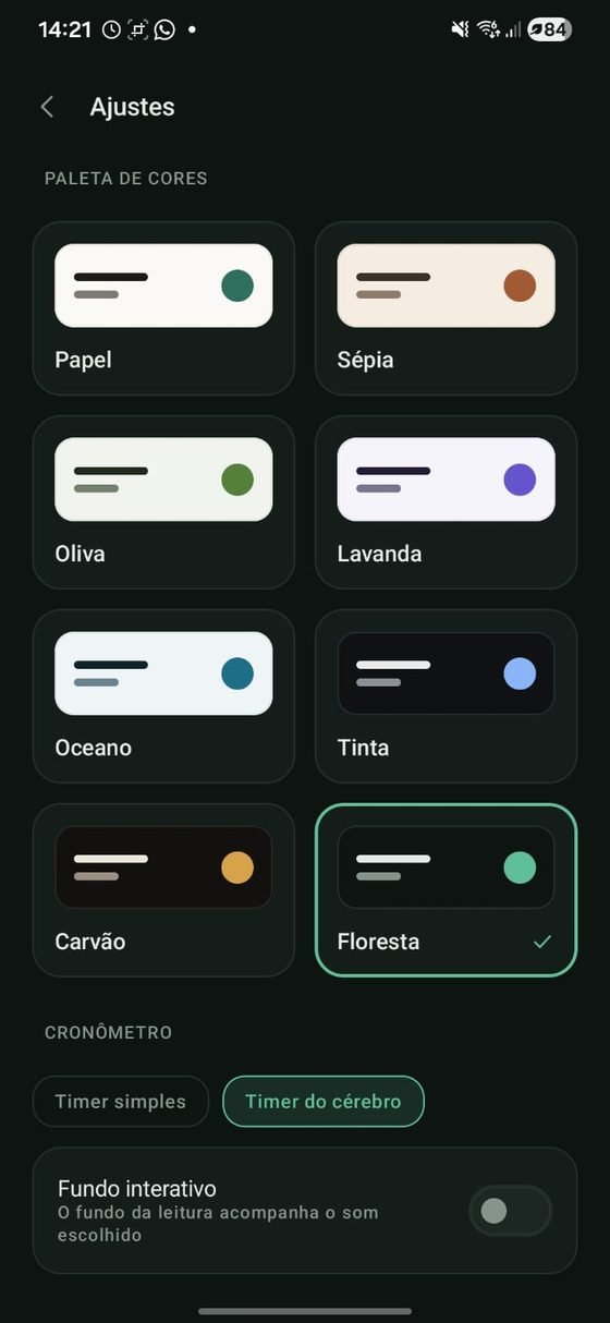 Oito paletas, do papel ao floresta